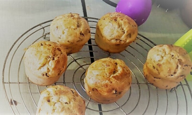 Muffins tomates séchées basilic feta